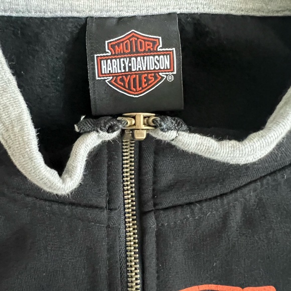 Harley Davidson Women’s Black Grey Full Zip Sweatshirt Large New Braunfels Texas - Picture 9 of 11